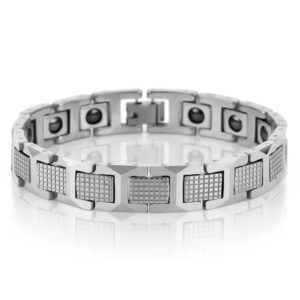 Titanium Diamond Fish Scale Bracelet