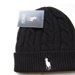 POLO gray knit cap - Classic polo style warmth.