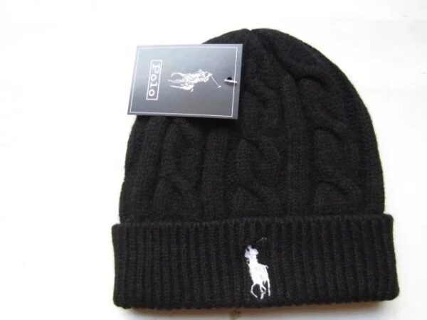 POLO gray knit cap - Classic polo style warmth.
