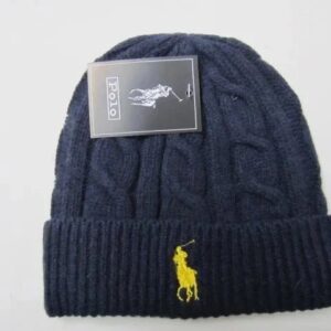 POLO gray knit cap - Classic polo style warmth.