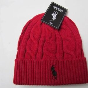 POLO gray knit cap - Classic polo style warmth.