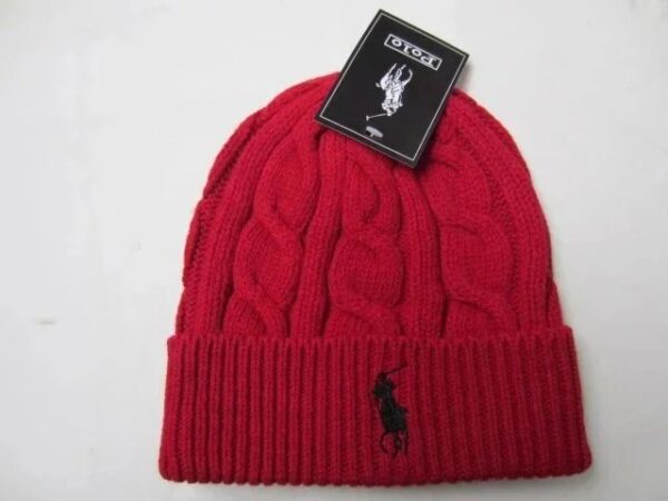 POLO gray knit cap - Classic polo style warmth.