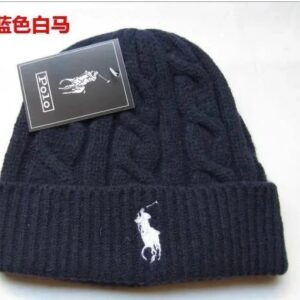 POLO gray knit cap - Classic polo style warmth.