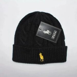 POLO gray knit cap - Classic polo style warmth.
