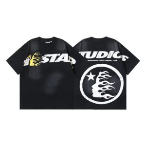 Hellstar American hipster high street washed old vintage print t-shirt