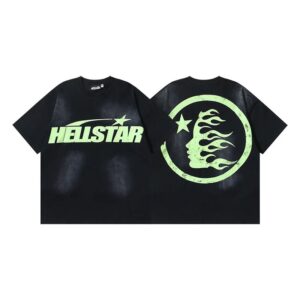 Hellstar American hipster high street washed old vintage print t-shirt