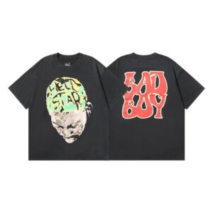 Hellstar American hipster high street washed old vintage print t-shirt