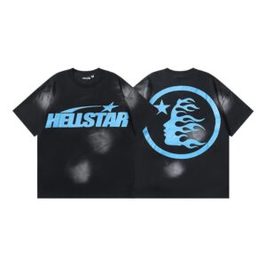 Hellstar American hipster high street washed old vintage print t-shirt