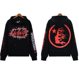 Hellstar high street ins vintage style hoodie ensemble multicolor