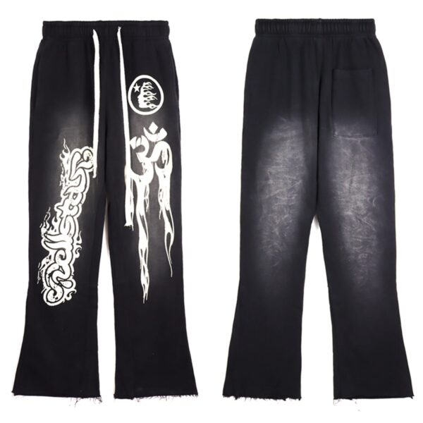Hellstar Side Goddess ins High Street Vintage Casual Pants