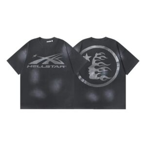 Hellstar American hipster high street washed old vintage print t-shirt