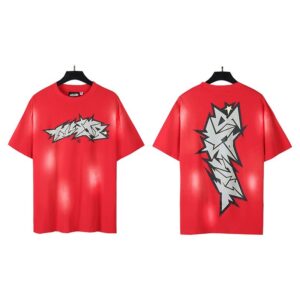 Hellstar American hipster high street washed old vintage print t-shirt