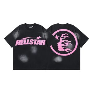 Hellstar American hipster high street washed old vintage print t-shirt