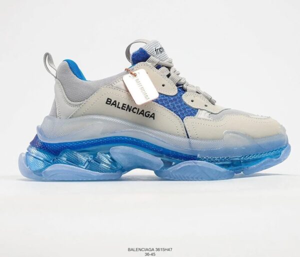 BALENCIAGA 2nd generation ins height increasing daddy shoes New White Blue