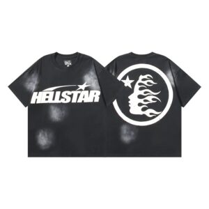 Hellstar American hipster high street washed old vintage print t-shirt