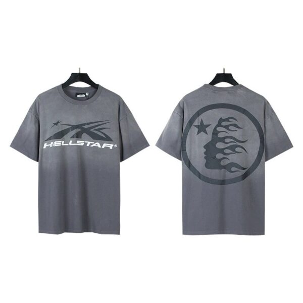 Hellstar American hipster high street washed old vintage print t-shirt