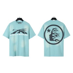 Hellstar American hipster high street washed old vintage print t-shirt