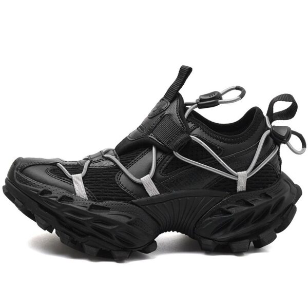 Balenciaga18XL hiking shoes 2025 runway lightweight old thick-soled daddy shoes black