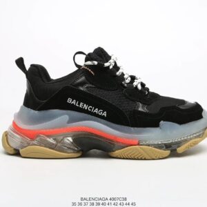 BALENCIAGA 2nd generation ins heightened daddy shoes Black Red