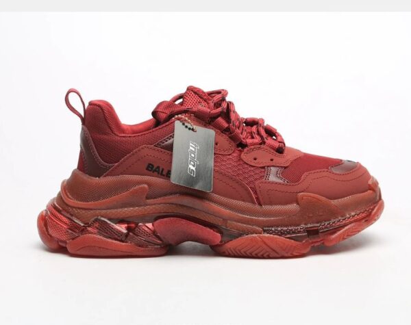 BALENCIAGA 2nd generation ins heightened daddy shoes Wine Red