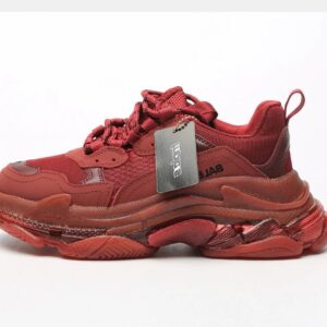 BALENCIAGA 2nd generation ins heightened daddy shoes Wine Red