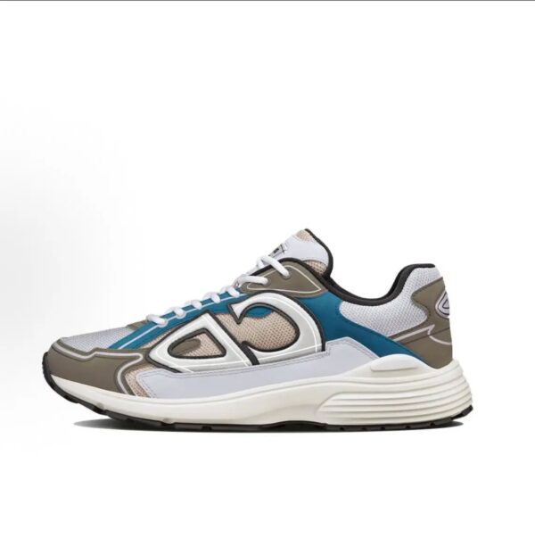 Dior new matching monogrammed shoes B30gray sapphire blue