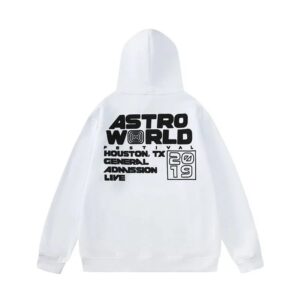 travisscott printed casual hoodie