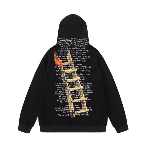 travisscott printed casual hoodie