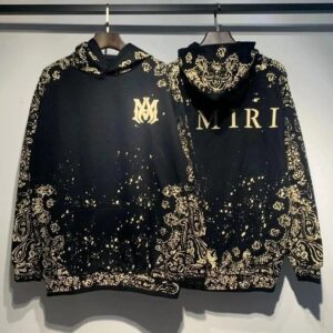 Amiri Logo Print Ink Splash Hoodie Multicolor Collection
