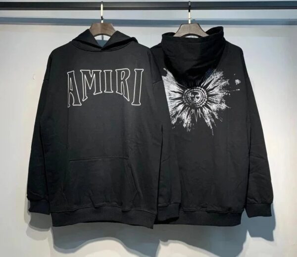 Amiri Logo Print Ink Splash Hoodie Multicolor Collection