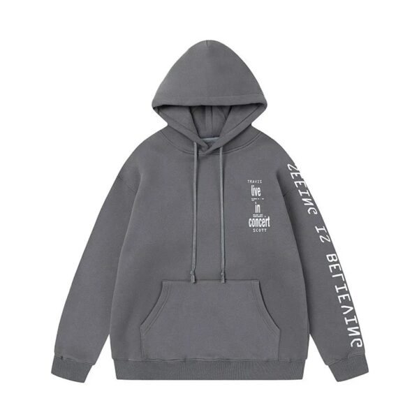 travisscott printed casual hoodie