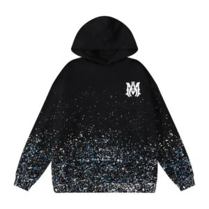 Amiri Logo Print Ink Splash Hoodie Multicolor Collection