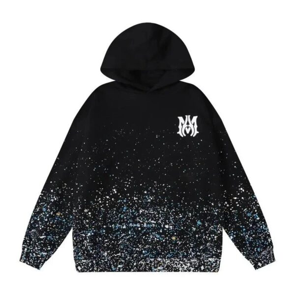 Amiri Logo Print Ink Splash Hoodie Multicolor Collection