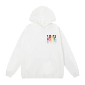 Amiri Logo Print Ink Splash Hoodie Multicolor Collection