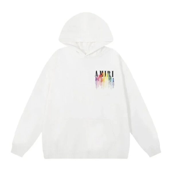 Amiri Logo Print Ink Splash Hoodie Multicolor Collection
