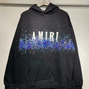 Amiri Logo Print Ink Splash Hoodie Multicolor Collection