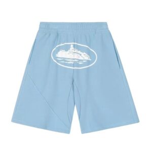 Corteiz logo print multicolor terry shorts