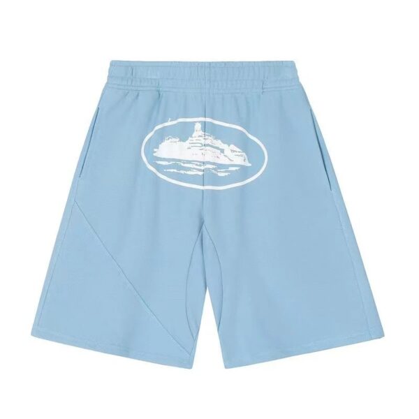 Corteiz logo print multicolor terry shorts