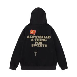 travisscott printed casual hoodie