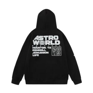 travisscott printed casual hoodie