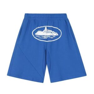 Corteiz logo print multicolor terry shorts