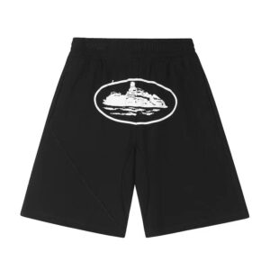 Corteiz logo print multicolor terry shorts
