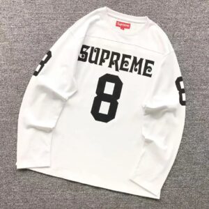 Supreme White Long Sleeve Jersey