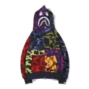 Bape Shark Head Multicolor Hoodie