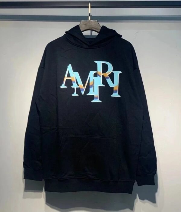 Amiri Logo Print Ink Splash Hoodie Multicolor Collection
