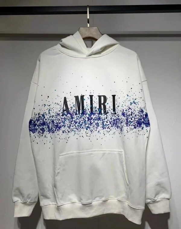 Amiri Logo Print Ink Splash Hoodie Multicolor Collection