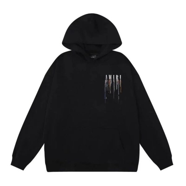 Amiri Logo Print Ink Splash Hoodie Multicolor Collection
