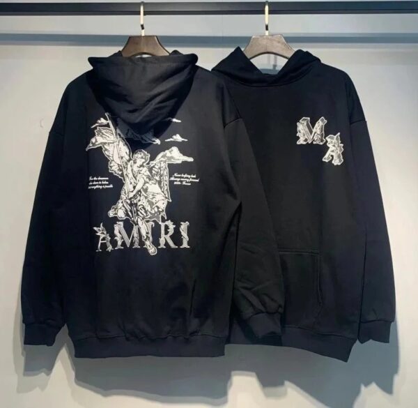 Amiri Logo Print Ink Splash Hoodie Multicolor Collection