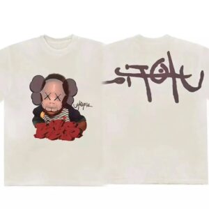 TravisScott&KAWS Portrait Doll T-Shirt
