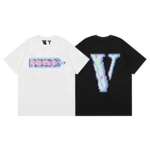 VLONE High-quality mosaic large V short sleeves